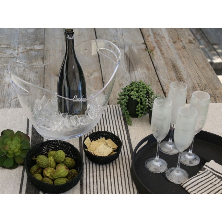 Bol en crochet d'abaca d18 h7 cm