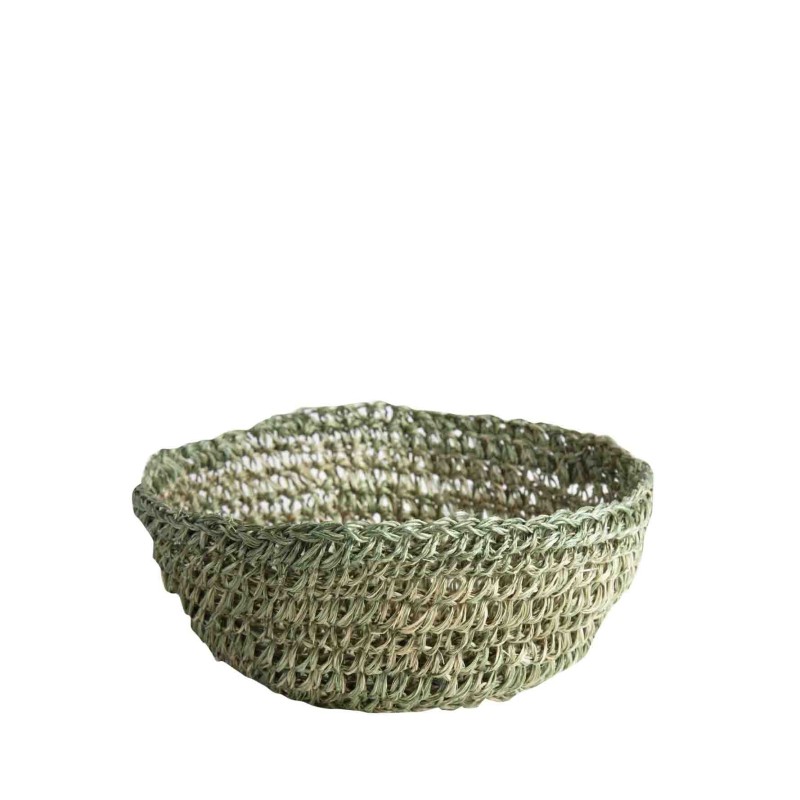 Bol en crochet d'abaca d18 h7 cm