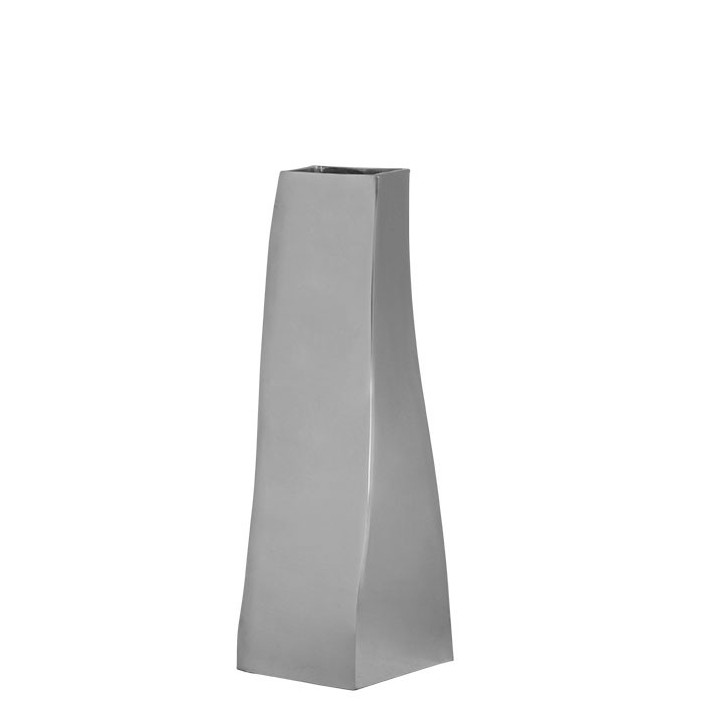 Twisted aluminium vase