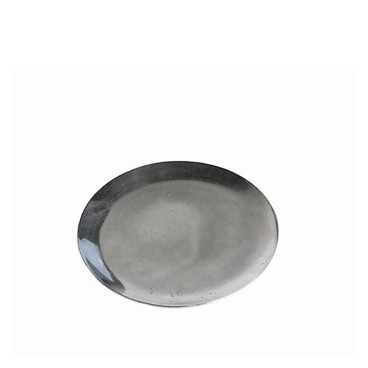 Shiny small plate in alluminium d 12 cm