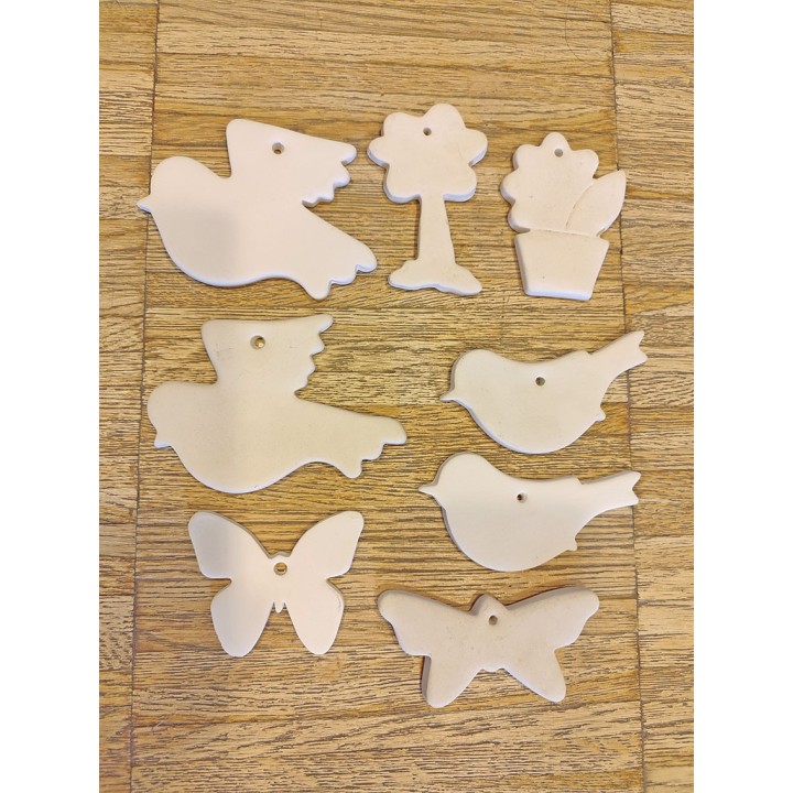 8 terracotta spring-themed diffusers assortment h6 cm