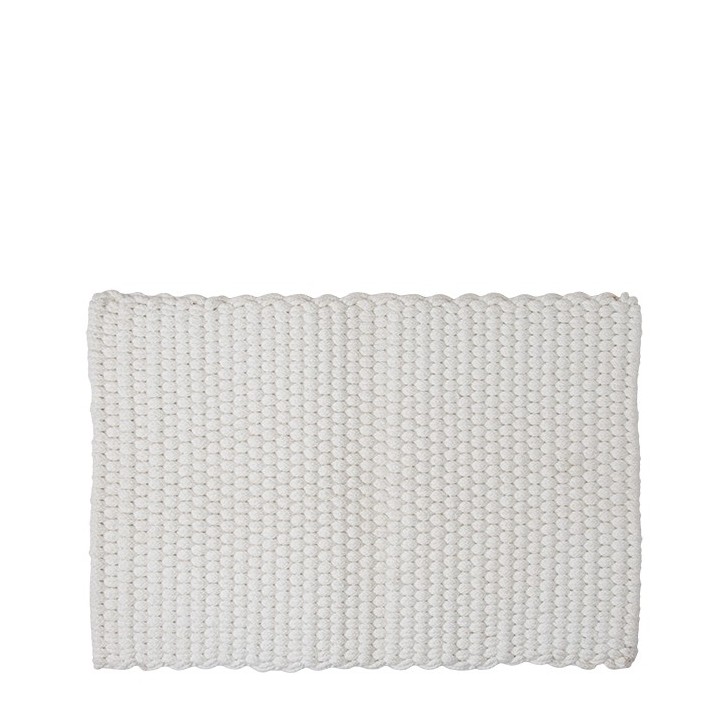 Tappeto bagno massaggio 100% cotone bianco 33 x 49 cm