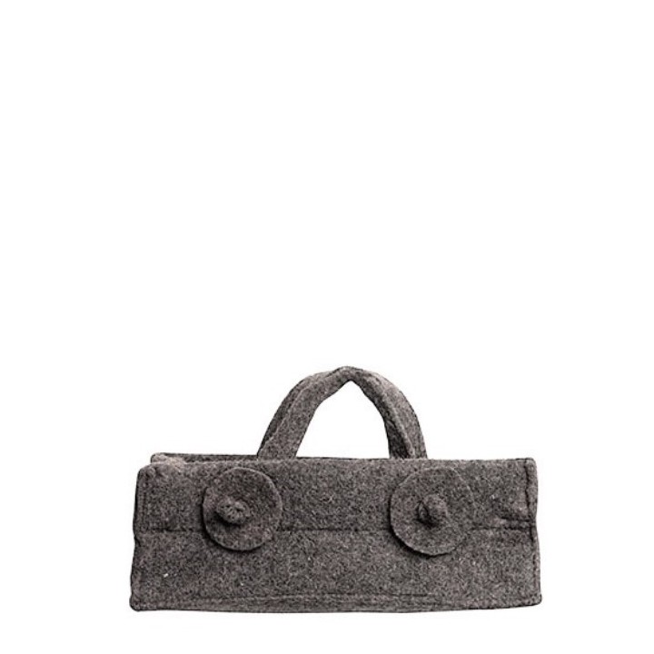 Borsina in feltro grigio scuro 19 x 8 h8 cm 19 x 8 h8 cm