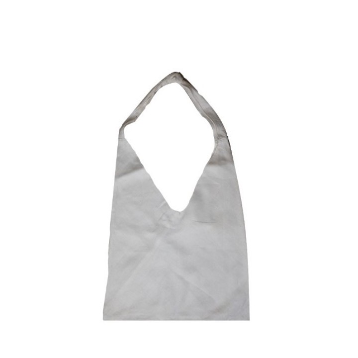 100% white linen bag with knot