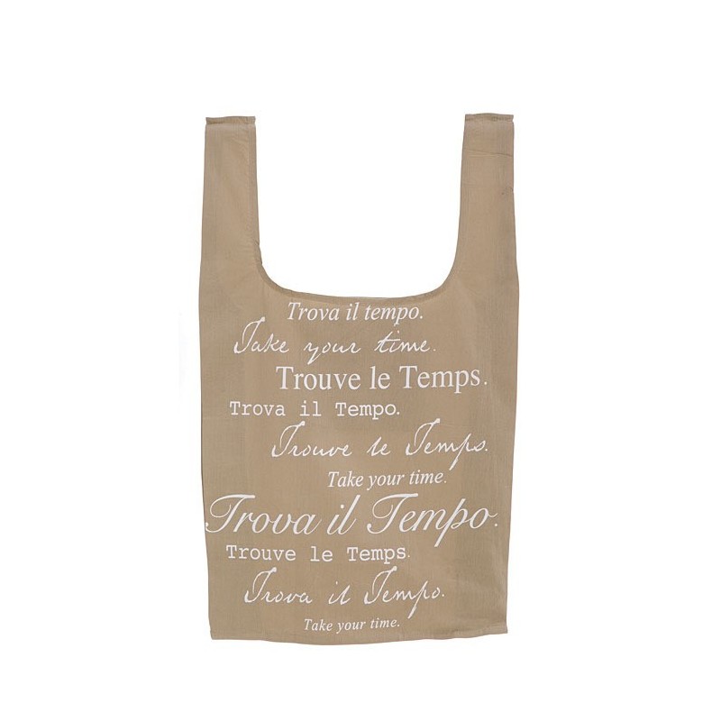 100% cotton folding bag "find the time" 39 x 66 cm