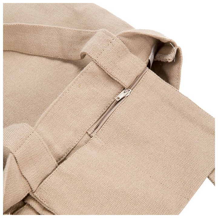 Linen color 100% cotton bag 2 handles and pockets 28 x 36 cm