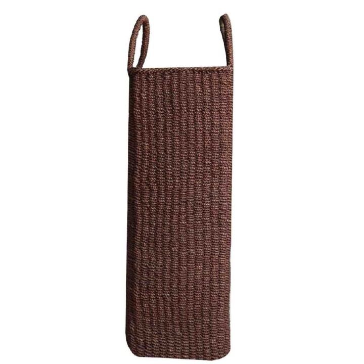 Brown abaca basket with handles 20x20 h70 cm