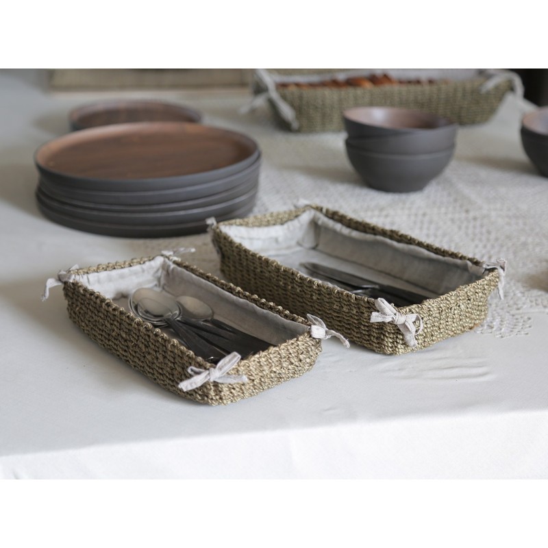 Laundry abaca basket linen color 31 x 42 x h60 cm