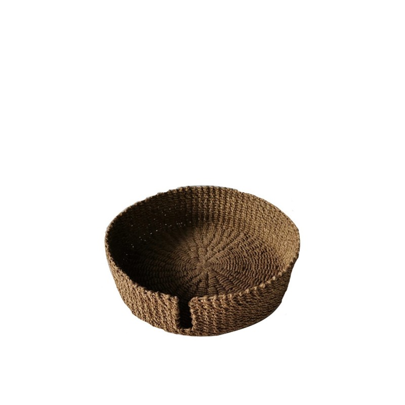 Plateau rond en abaca