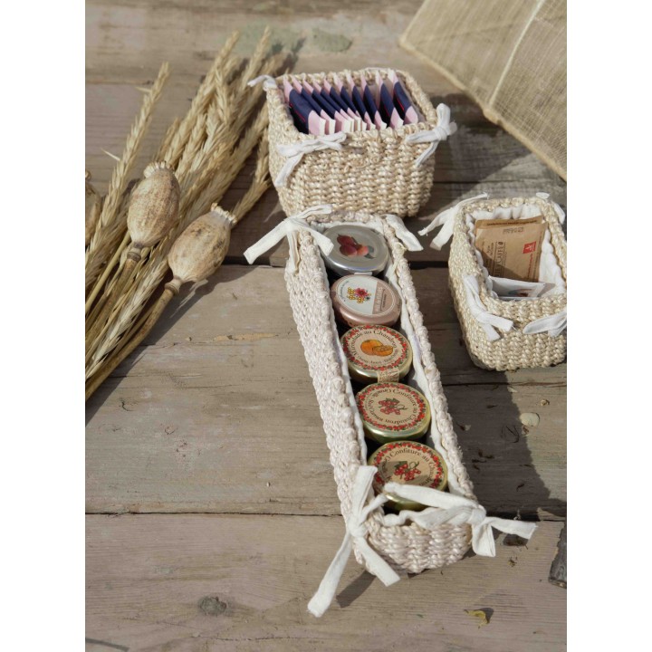 Panier pour confitures en abaca