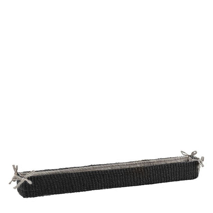 Cesto in abaca nero con fiocchi 10 x 70 h7 cm