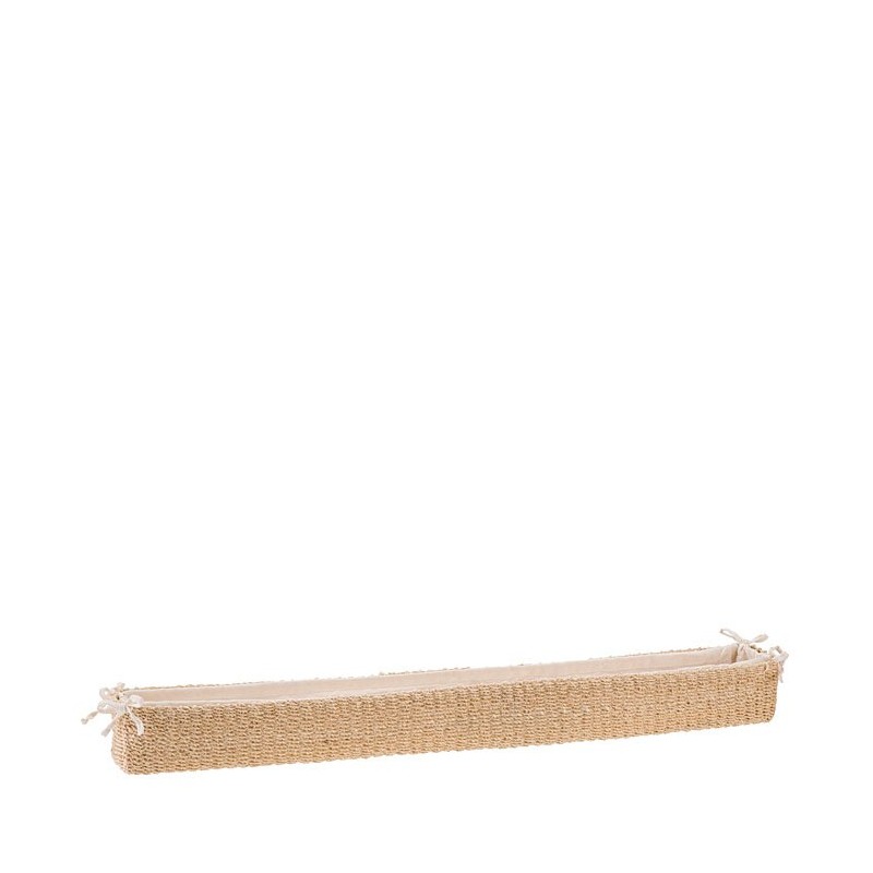 Cesto in abaca bianco con fiocchi 10 x 70 h7 cm