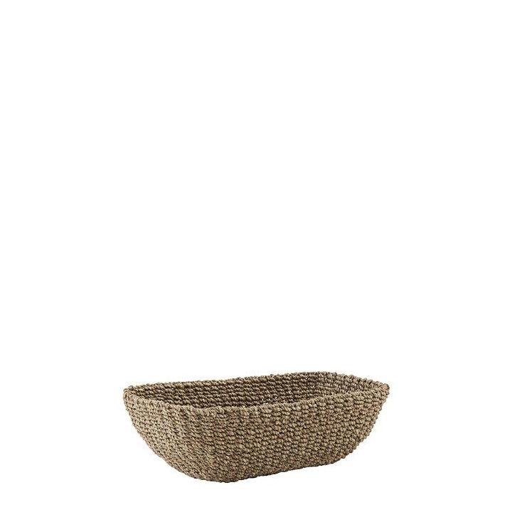 Oval flared abaca basket