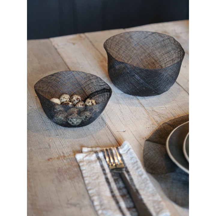 Grand bol en filet d'abaca simple d18 h8 cm