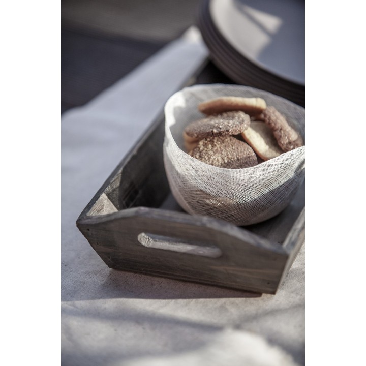 Grand bol en filet d'abaca simple d18 h8 cm