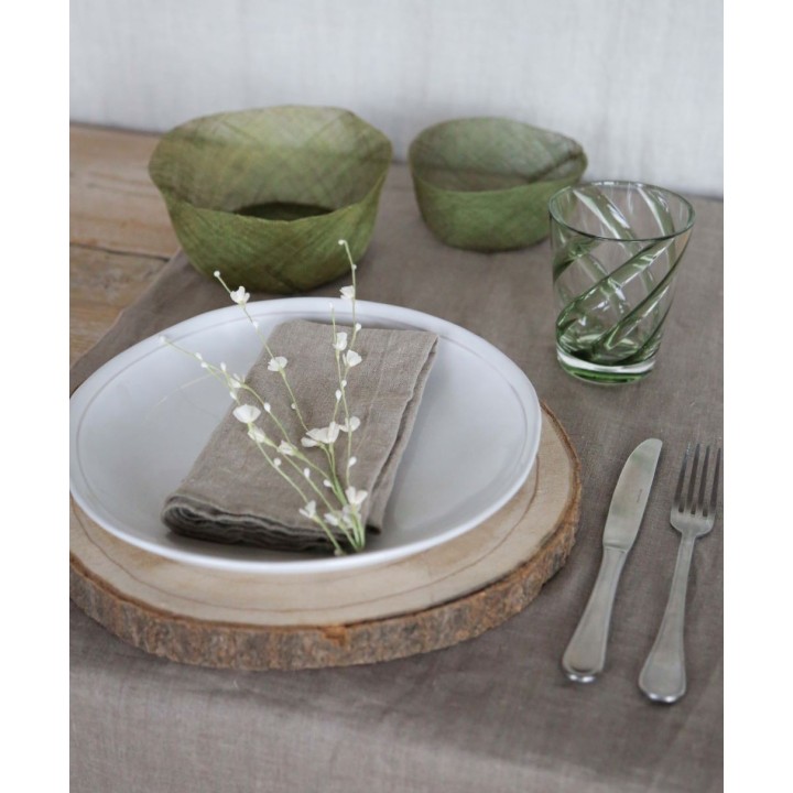 Grand bol en filet d'abaca simple d18 h8 cm