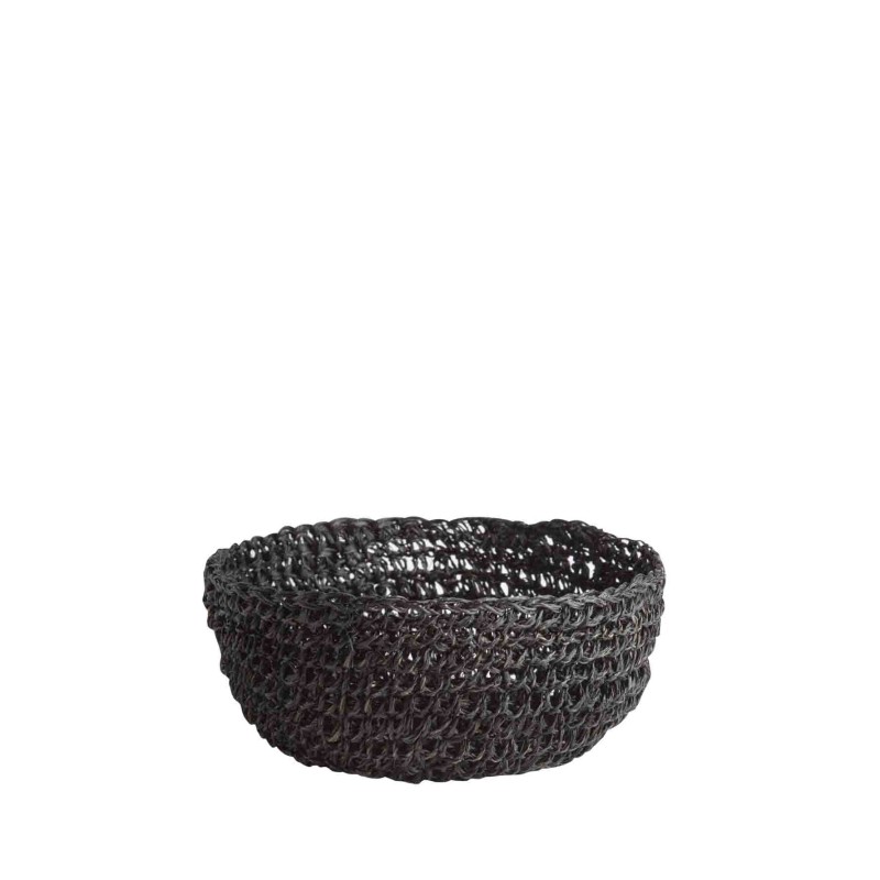 Ciotola uncinetto in abaca d12 h5 cm