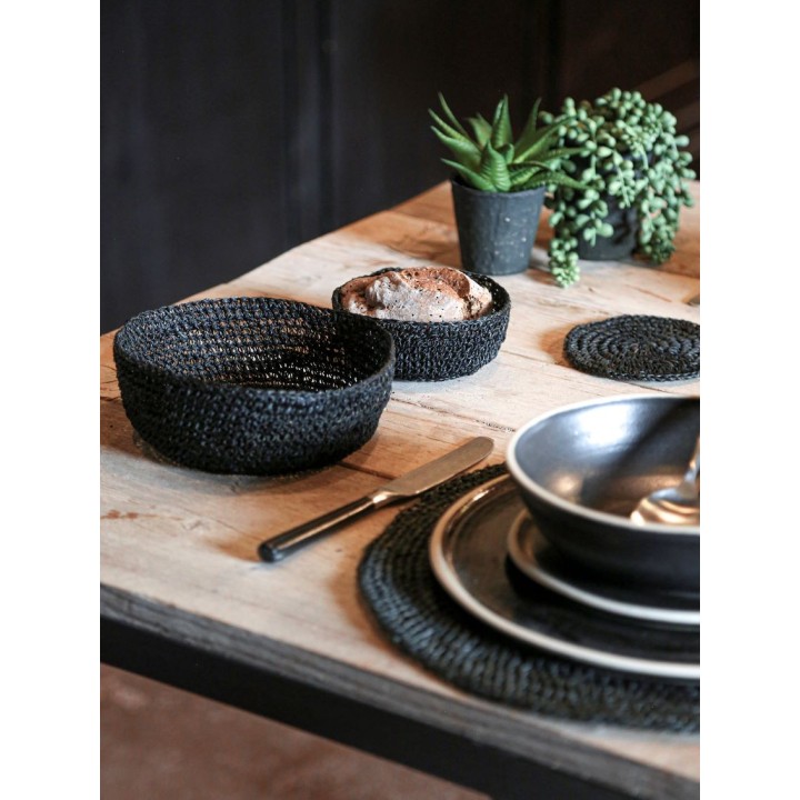 Abaca crochet bowl d12 h5 cm