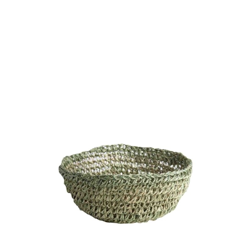 Bol en crochet d'abaca d12 h5 cm