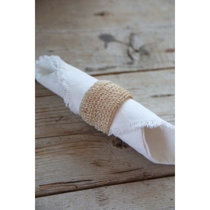 Rond de serviette en crochet d'abaca