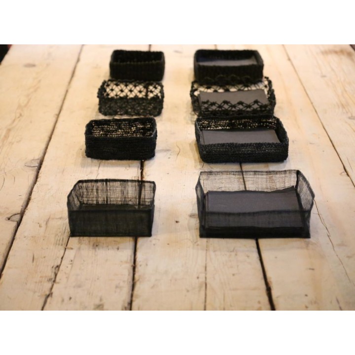 Abaca net napkin holder 16x16 cm