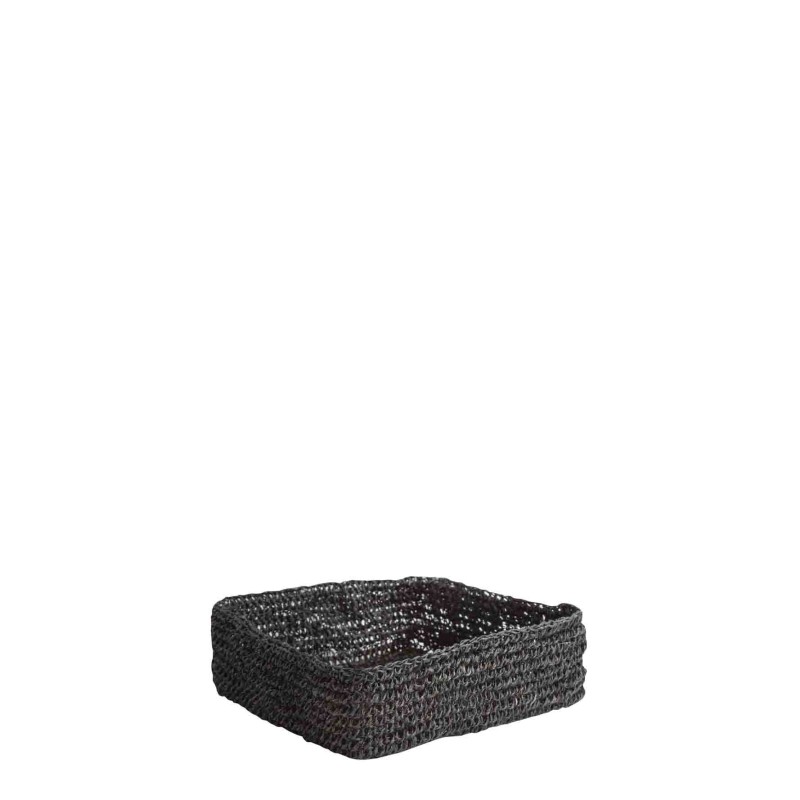 Crochet abaca napkin holder 16x16 cm