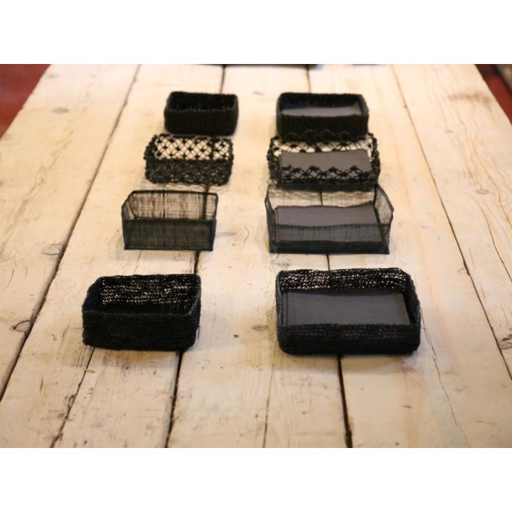 Porta tovaglioli uncinetto in abaca 16 x 16 cm