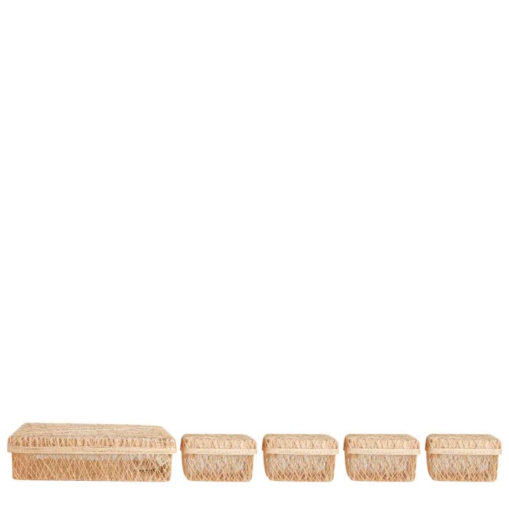 Set of 5 tangled boxes