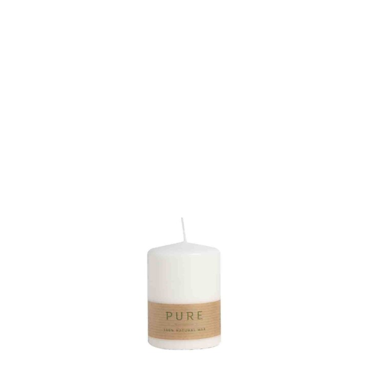 White 100% natural earth-friendly candle d7 h9 cm