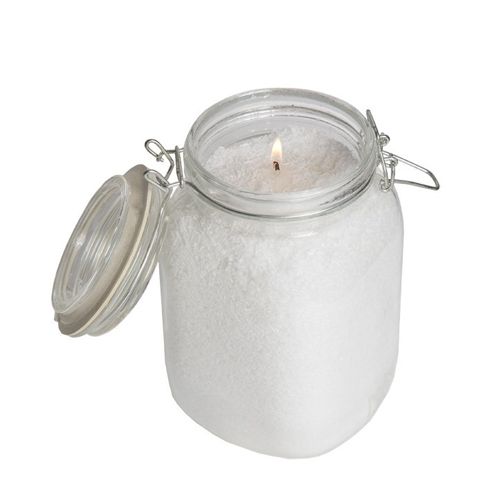 Flocons de bougie dans un pot 13 x 13 h21 cm