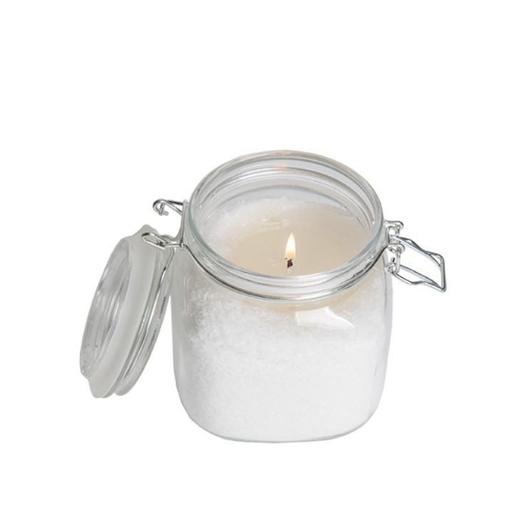 Flocons de bougie dans un pot 11 x 11 h 15 cm