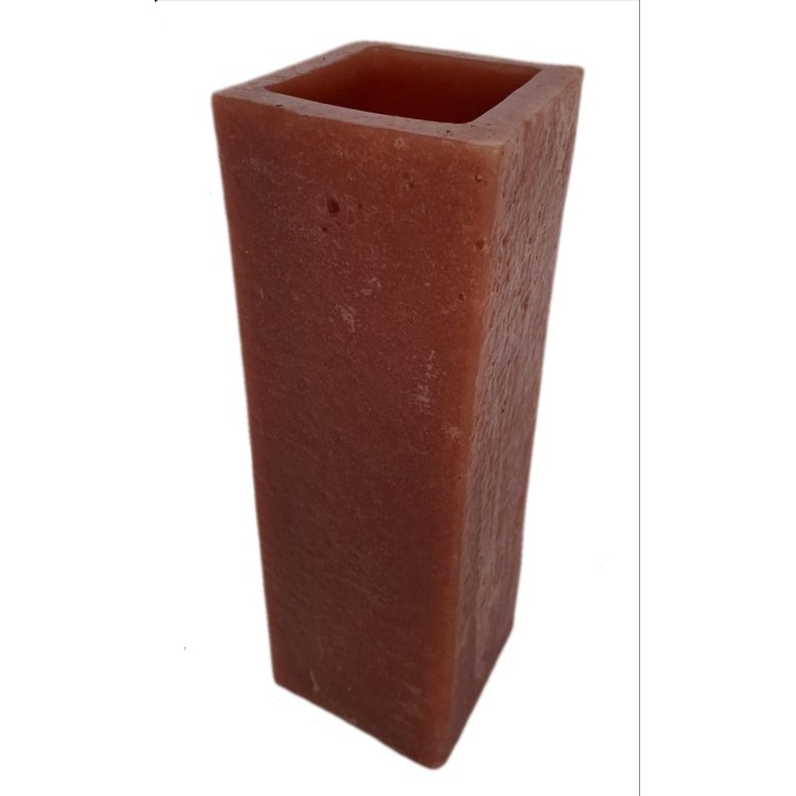 Brown wax vase 8 x 8 h24 cm