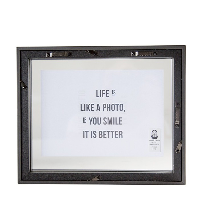 Glass/steel frame with interchangeable write 28.5 x 33 cm