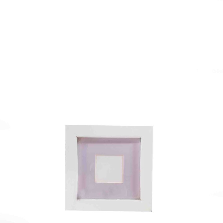 Cadre passe-partout blanc-lilas 15x15 cm