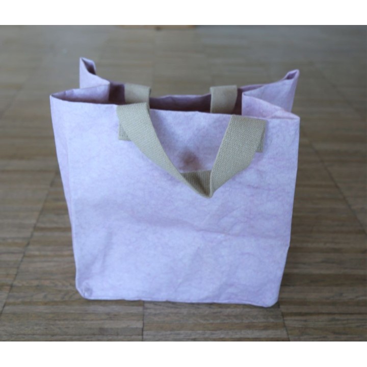 Borsa giochi in fibra di cellulosa rosa 30 x 30 h30 cm