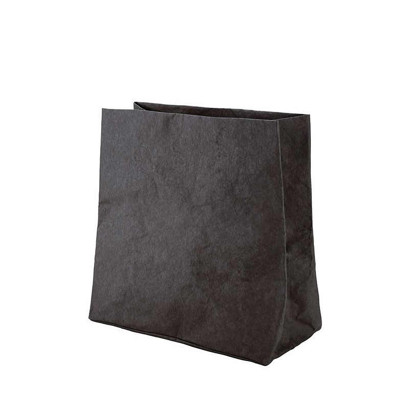 Panier a linge noir en fibre de cellulose 58 x 28 h58 cm