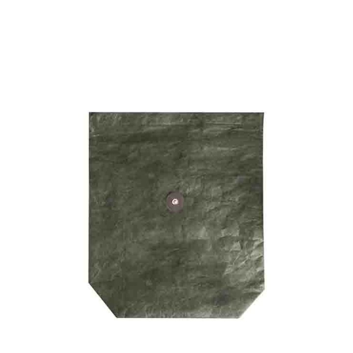 Green thermic bag with button 11x22 h40 cm