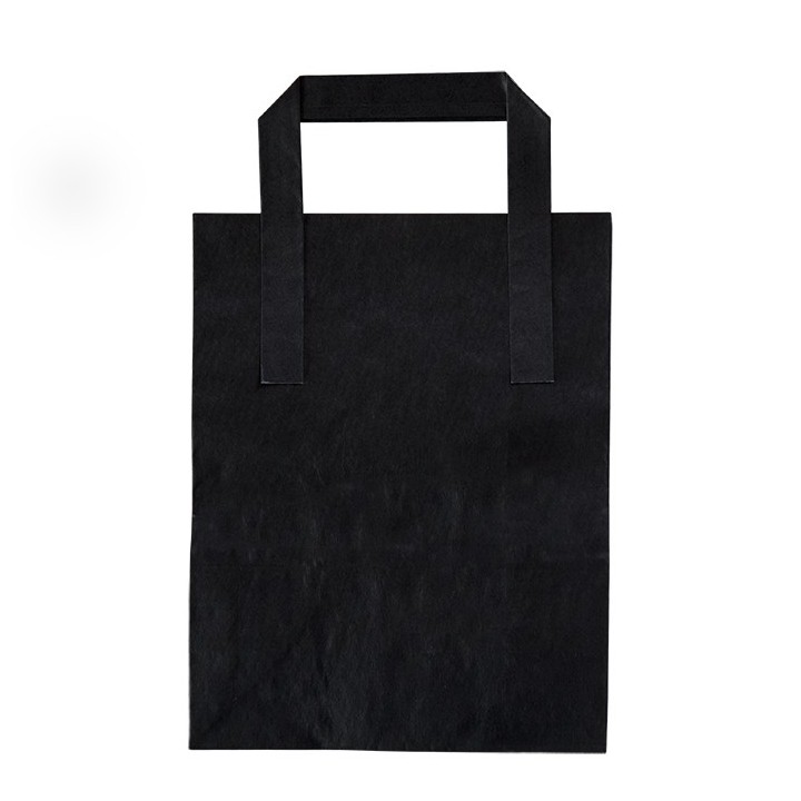 Sac en papier noir pour l'usage alimentaire 20 x 10 h28 cm