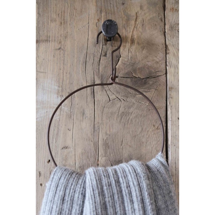 Dark openable iron handmade circular hanger d16 cm