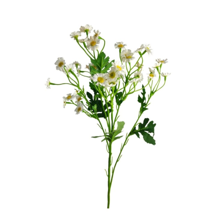 Ramo di camomilla bianco h60 cm