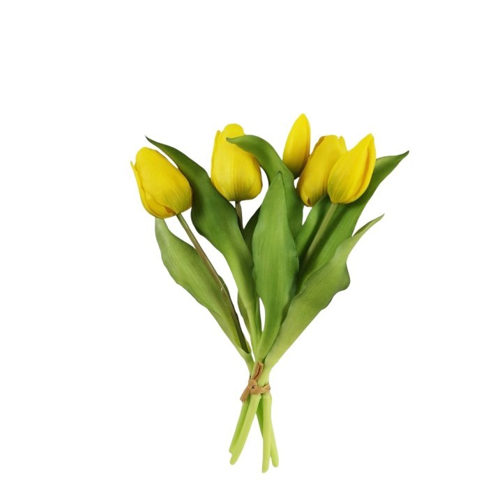 Mazzo di tulipani gialli h32 cm