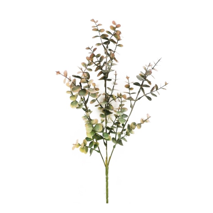 Eucalyptus branch with green/pink leaves h65 cm