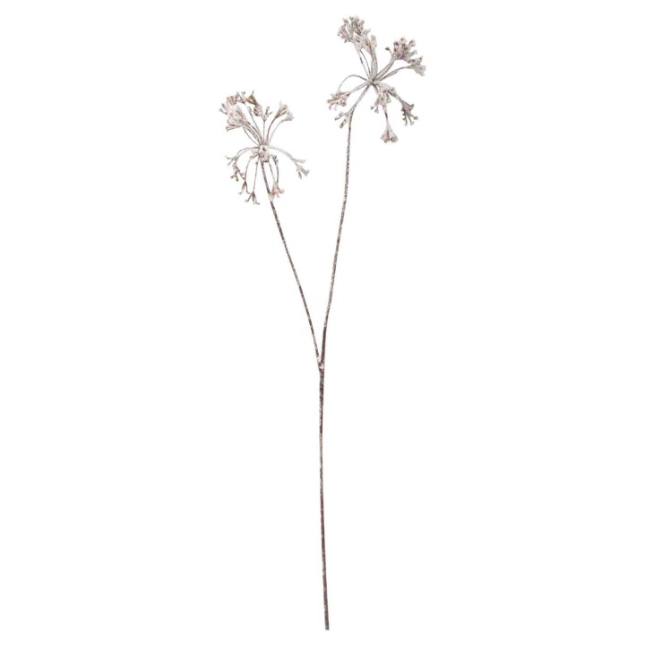 Branche artificiel de la fleur de carotte avec neige h72 cm
