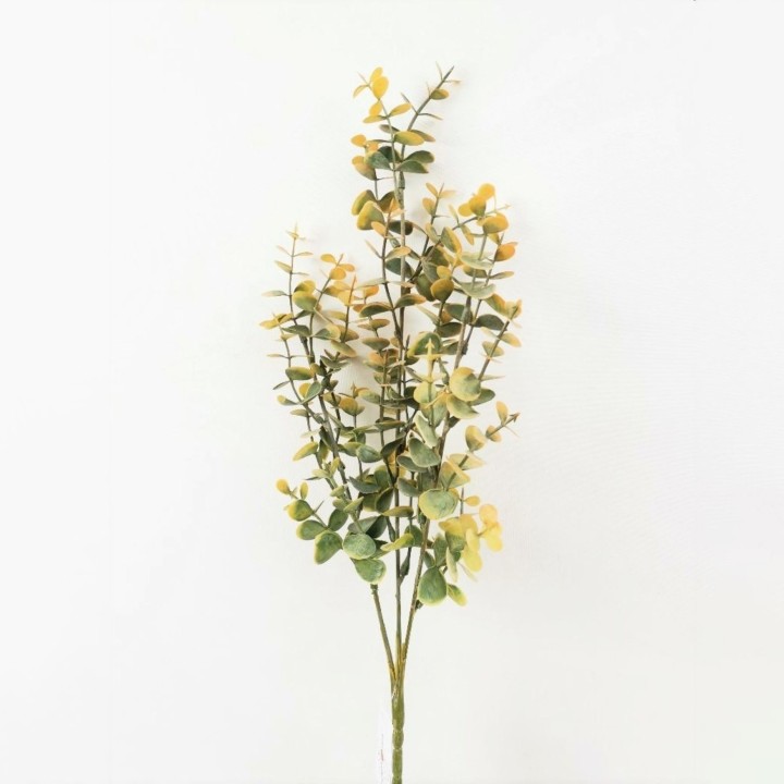 Bouquet eucalyptus artificiel couleur vert/orange