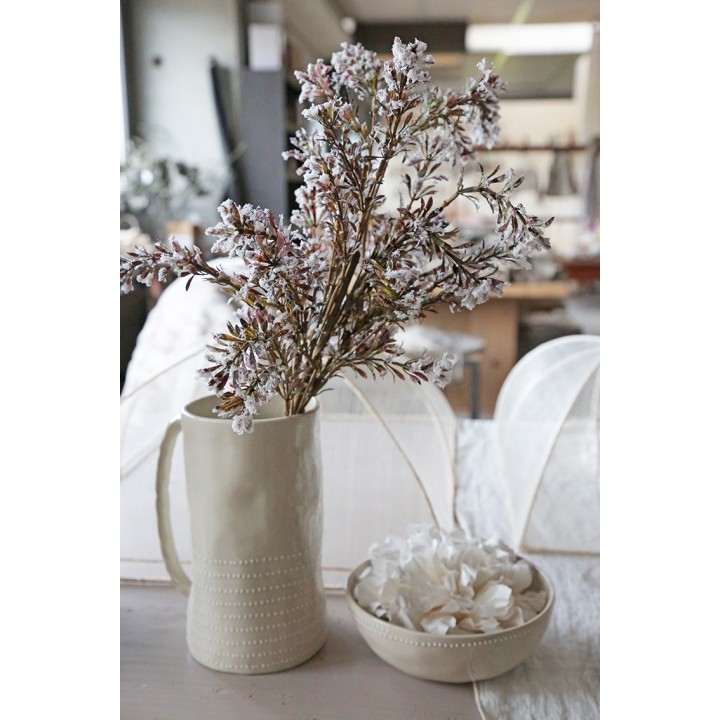 Snow covered artificial branch h76 cm