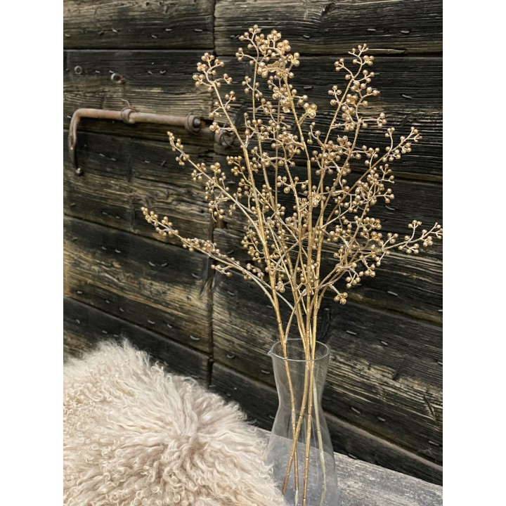 Ramo artificiale bacche dorate h60 cm
