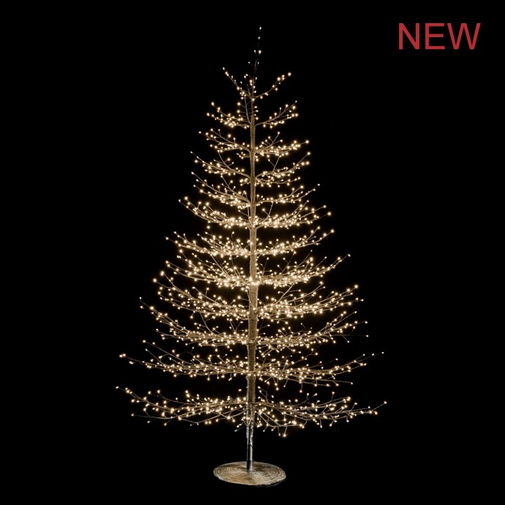 Albero stecchi nero 6590 led interno/esterno d170 h300 cm