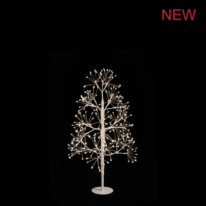 Pinetto bianco 270 led interno/esterno d30 h50 cm