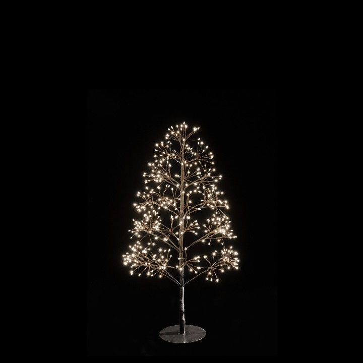 Sapin noir avec branches lumineuses 270 led interieur et exterieur d 30 h 50 cm