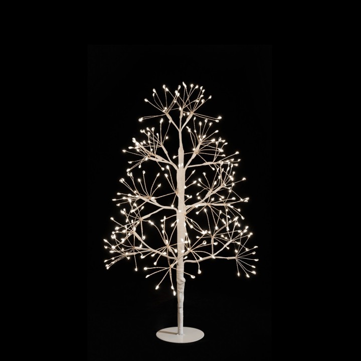 Sapin blanc avec branches lumineuses 500 led interieur et exterieur d 40 h 70 cm